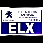 برچسب فابریکال لچکی رنگی پژو ELX سایز بزرگ