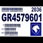 برچسب فابریکال شیشه جلو رنگی سمند سایز بزرگ