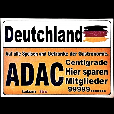 برچسب فابریکال شیشه جلو رنگی آداک ADAC سایز بزرگ