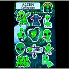 پک برچسب استیکر 12 عددی alien collection سایز A5