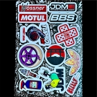 پک برچسب استیکر سلفون دار tuning کد 2 سایز A4