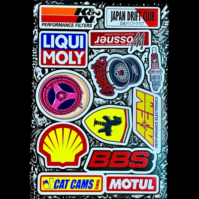 پک برچسب استیکر سلفون دار tuning کد 6 سایز A4