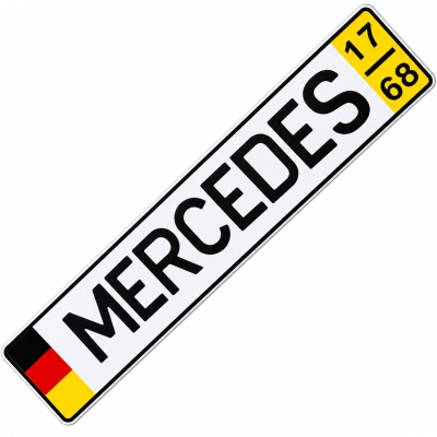 پلاک اسپورت فلزی برجسته طرح مرسدس MERCEDES