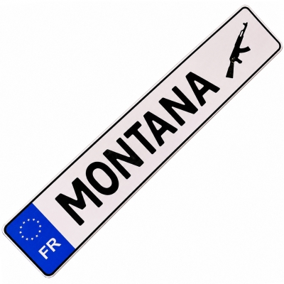 پلاک اسپورت فلزی برجسته طرح مونتانا MONTANA